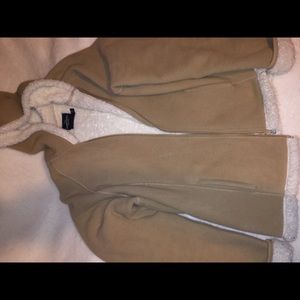 Faded Glory white and tan coat